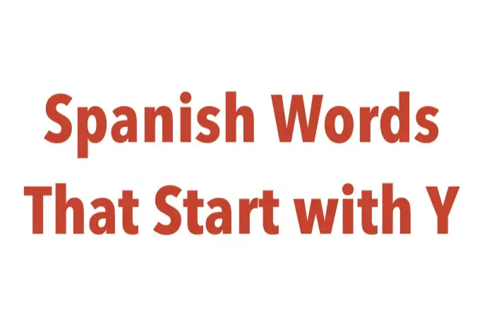 Spanish Words That Start with Y: A Comprehensive Guide Spanish Words That Start with Y