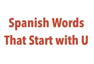 SpanishWordsThatStartwithUr
