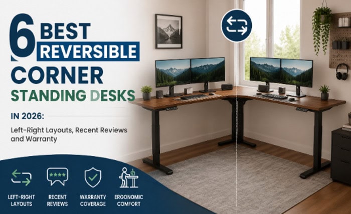 6 Best Reversible Corner Standing Desks in 2026: Left-Right Layouts, Recent Reviews and Warranty Screenshot 13